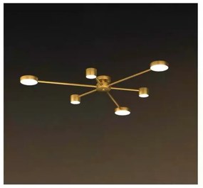 Lustra LED Cu Telecomanda, Elit's, 6 brate Gold