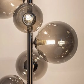Brilagi - Lampă de podea LED MILLA 7xG9/3W/230V crom negru/fumuriu