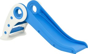 HOMCOM Toboggan Copil Pliabil 3 pana la 6 Ani Utilizare interior exterior dim. 120L x 50l x 56H cm HDPE Albastru | Aosom Romania