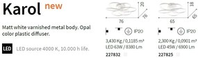 Lustra LED aplicata design modern KAROL PL D76 227832 IDL