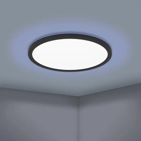 Plafonieră LED RGBW dimabilă ROVITO-Z LED/16,5W/230V negru Eglo 900092