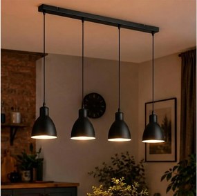 Brilagi - Lustra LED suspendată pe cablu RIDDY 4xE27/60W/230V negru