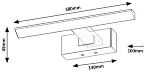 Aplica LED pentru baie protectie IP44 Loric crom
