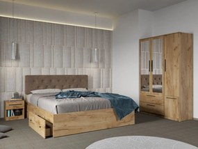 Set mobila dormitor 4 piese Stejar Levi C04