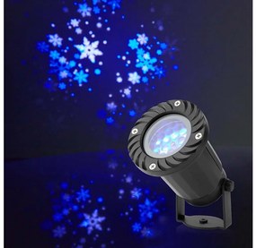 Proiector LED de fulgi de zăpadă de Crăciun pentru exterior Nedis CLPR1 5W/230V IP44