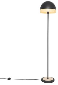 Lampa de podea orientala neagra cu ratan 30 cm - Magna Rattan