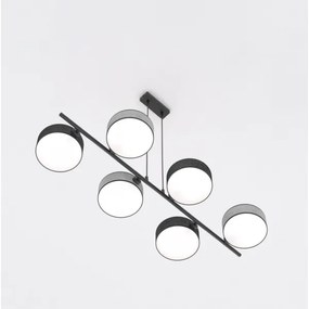 Lustră pe cablu DRUMZ 6xE14/10W/230V negru/gri