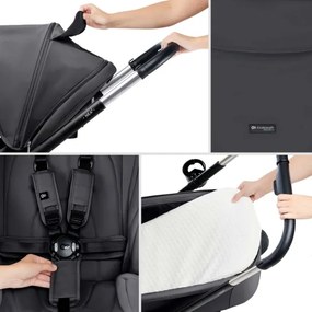 Cărucior de copii combinat 2 în 1 KINDERKRAFT NEA 2 Dark grey