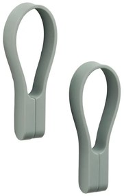 Clipsuri pentru prosoape verde prăfuit 2 buc. din silicon Loop – Zone