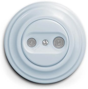 Kliklap - Retro priză terminală TV+R cu ramă, albastră