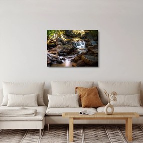 Tablou pe sticlă cu râul pietros (70x50 cm)