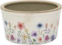 Ghiveci din ceramică cu flori de câmp, crem, H9,5/D16,5 cm, „Fleurville”