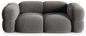 Canapea gri cu tapițerie din catifea 210 cm Loretto – Cosmopolitan Design