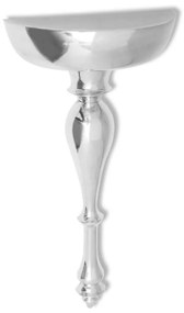 243514 vidaXL Raft / Masă consolă de perete, aluminiu, 35x17x81 cm, argintiu