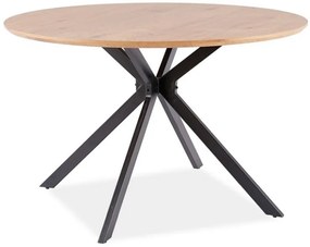 Masa rotunda Aster stejar/negru ø120/h76 cm