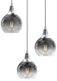 Lustră pe cablu MONTE 3xE27/60W/230V crom mat