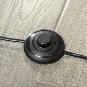 HOMCOM Lampa de Podea Moderna de Podea Rotunda si Abajur cu Cristale Lampa de Salon si Camera cu Tija 40W