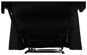 Fotoliu reglabil masaj, material textil catifea negru, LAMBERT