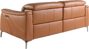 Canapea 3 locuri eleganta, design LUX cu functia relax Cowhide brown leather