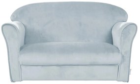 Canapea pentru copii albastru-deschis cu tapițerie din catifea 78 cm Lil Sofa – Roba