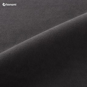 Colțar gri închis extensibil cu tapițerie din catifea (cu colț pe partea stângă /în formă de "U") Sweet Harmony – Miuform