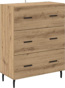 vidaXL Bufet cu sertar Stejar Artizanal 69,5 x 34 x 90 cm