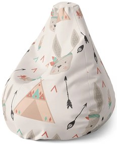 Sac de șezut Pear iepuraș indian - pentru copii, bej