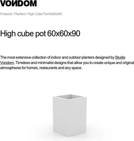 Ghiveci plante design decorativ modern exterior / interior CUBE POT 60x60x90cm