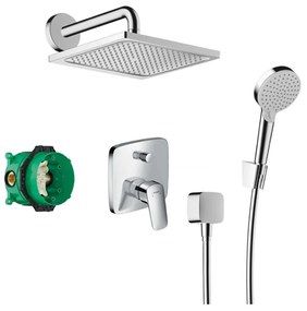 Sistem de dus incastrat Hansgrohe Crometta E 240 crom lucios