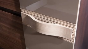 Biblioteca living Obsession, culoare Maro / Cappuccino, 300 x 198 x 52 cm