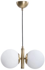 Lustră alb-auriu cu abajur din sticlă ø 15 cm Monera – Squid Lighting