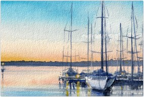 Tablou - Plimbare cu barca, aquarel (90x60 cm)