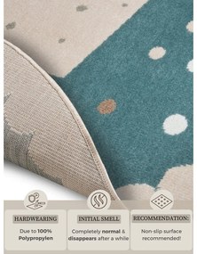 Covor pentru copii albastru ø 100 cm Crown – Hanse Home