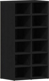 vidaXL Suport pentru pantofi Stejar negru 54x34x100,5cm Lemn prelucrat