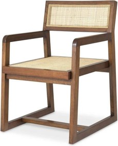 Scaun design vintage din lemn finisaj maro LUX Dinant 114430 HZ