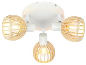 Plafonieră albă-în culoare naturală ø 10 cm Atarri – Candellux Lighting