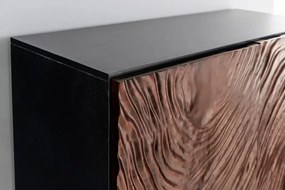 Comoda, Bufet cu model 3D, Lemn Salcam, Maro, FLUID 110cm