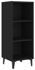 812385 vidaXL Servantă, negru, 34,5x32,5x90 cm, lemn compozit
