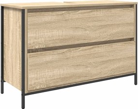 vidaXL Dulap pentru baie cu sertare Stejar Sonoma 90x34,5x60 cm