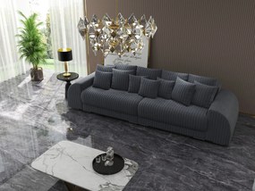 Canapea extensibilă dumonde cu 2 lăzi de depozitare si sezut confortabil din spuma high-density, Verona Ambience Grey 310x100 cm