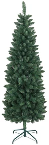 HOMCOM Brad Artificial de Crăciun cu 479 Ramuri, Brad de Crăciun Înalt și Îngust cu Bază Pliabilă, Ø65x180 cm, Verde | Aosom Romania