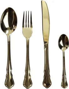 Tacâmuri din oțel inoxidabil 16 buc în culoare aurie Posate Imperial - Brandani