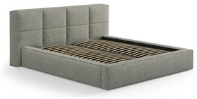 Tăblie de pat verde tapițată 209x100 cm Darren – Micadoni