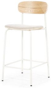 Scaun de bar Skoladin lemn de frasin bej 95 cm