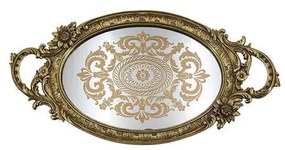 Tavă decorativă 46,5x24,4 cm auriu
