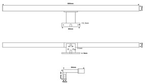Aplică LED pentru oglindă de baie Top Light OREGON LED/9W/230V 60 cm IP44