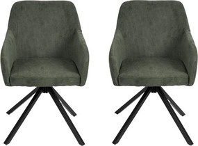 Set - 2 scaune de dining AVENBERG LARO - rotative, verde