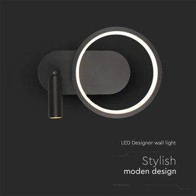 Aplică LED/14W/230V 3000K negru