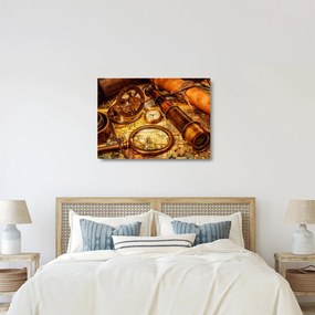 Tablou pe sticlă - uneltele itorice ale marinarior (70x50 cm)