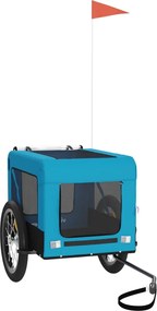 vidaXL Remorcă bicicletă animale companie, albastru/negru, oxford/fier